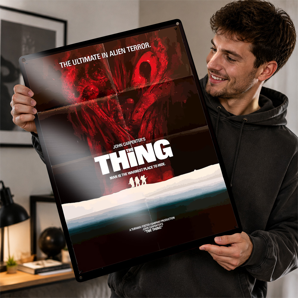 Home Cinema Wall Ideas - The Thing Red Creature Silhouette Aluminum