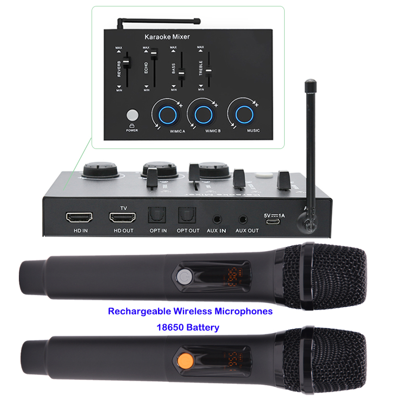 Home Cinema Accessories - Home Theater Rechargeable Wireless Microphone Karaoke