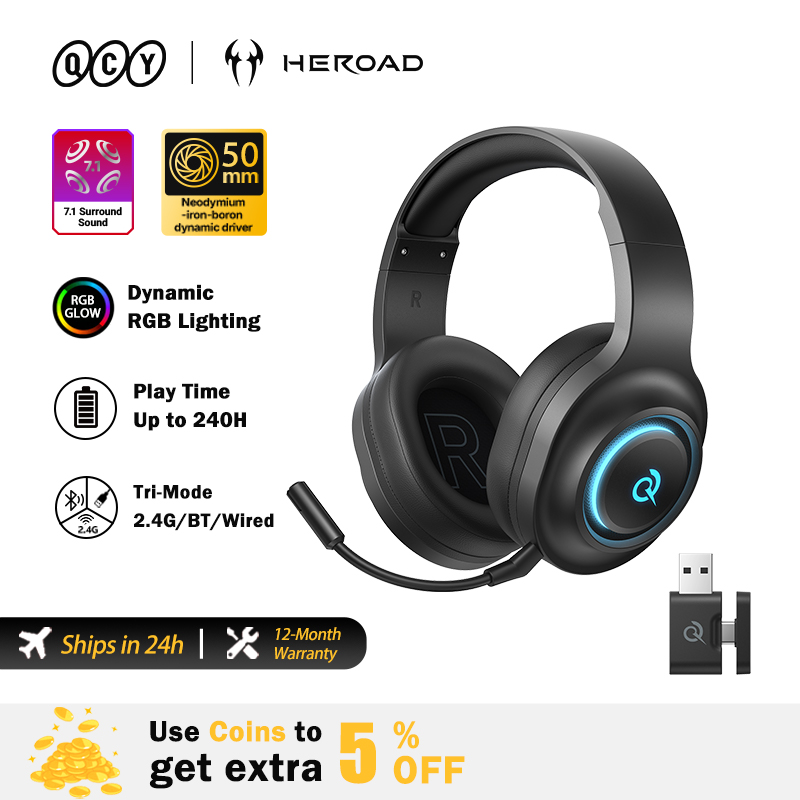 Soundbar Bluetooth Home - QCY Heroad V200 Gaming Headset with