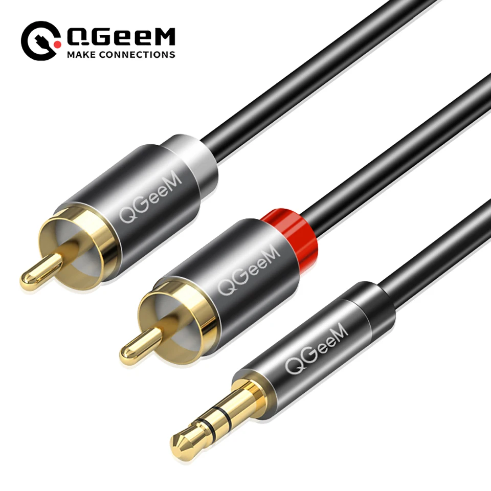 QGeeM RCA Cable 2RCA to 3.5 Au - огляд і ціна Home Cinema Sound System