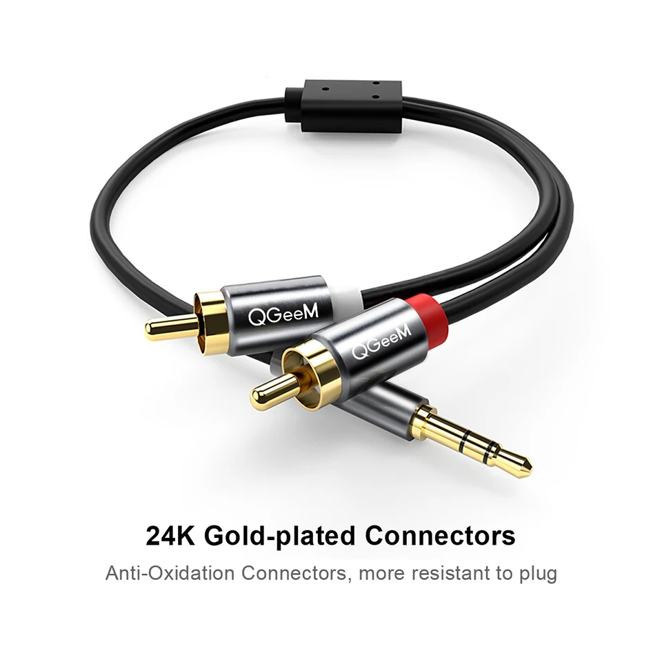 QGeeM RCA Cable 2RCA to 3.5 Au - огляд і ціна Home Cinema Sound System