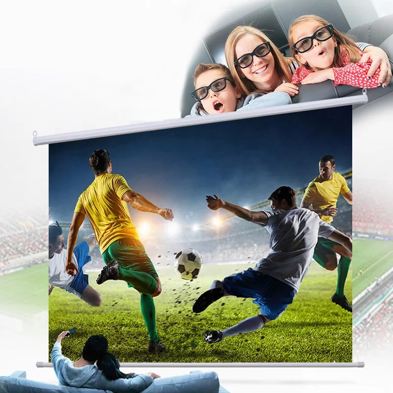 Motorized Electric Rear Projec - огляд і ціна Projector Screen 100 Inch