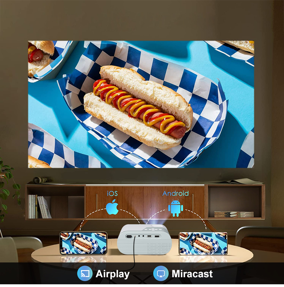 WZATCO DP02W Mini Projectors W - огляд і ціна Projector Screen 100 Inch