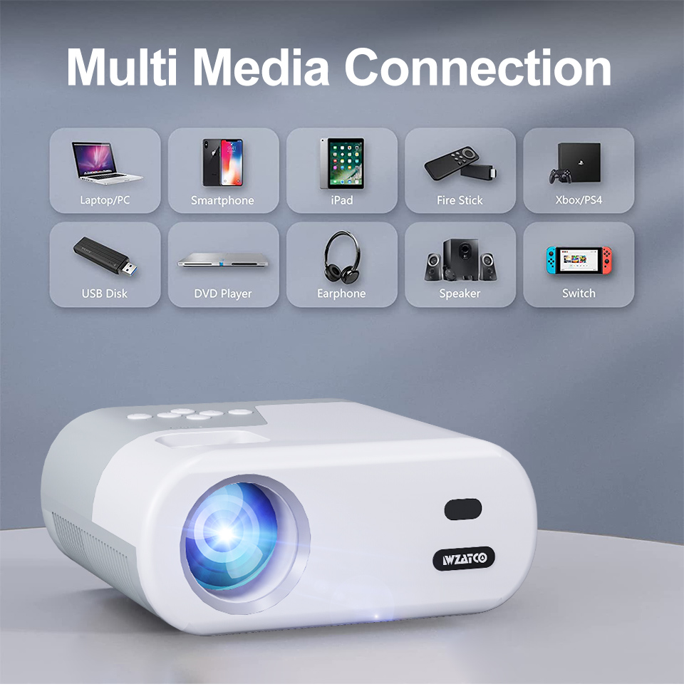 WZATCO DP02W Mini Projectors W - огляд і ціна Projector Screen 100 Inch