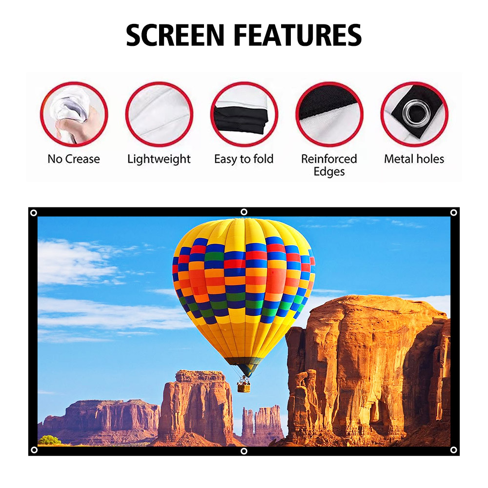 ThundeaL 16:9 100 120 150 Inch - огляд і ціна Projector Screen 100 Inch
