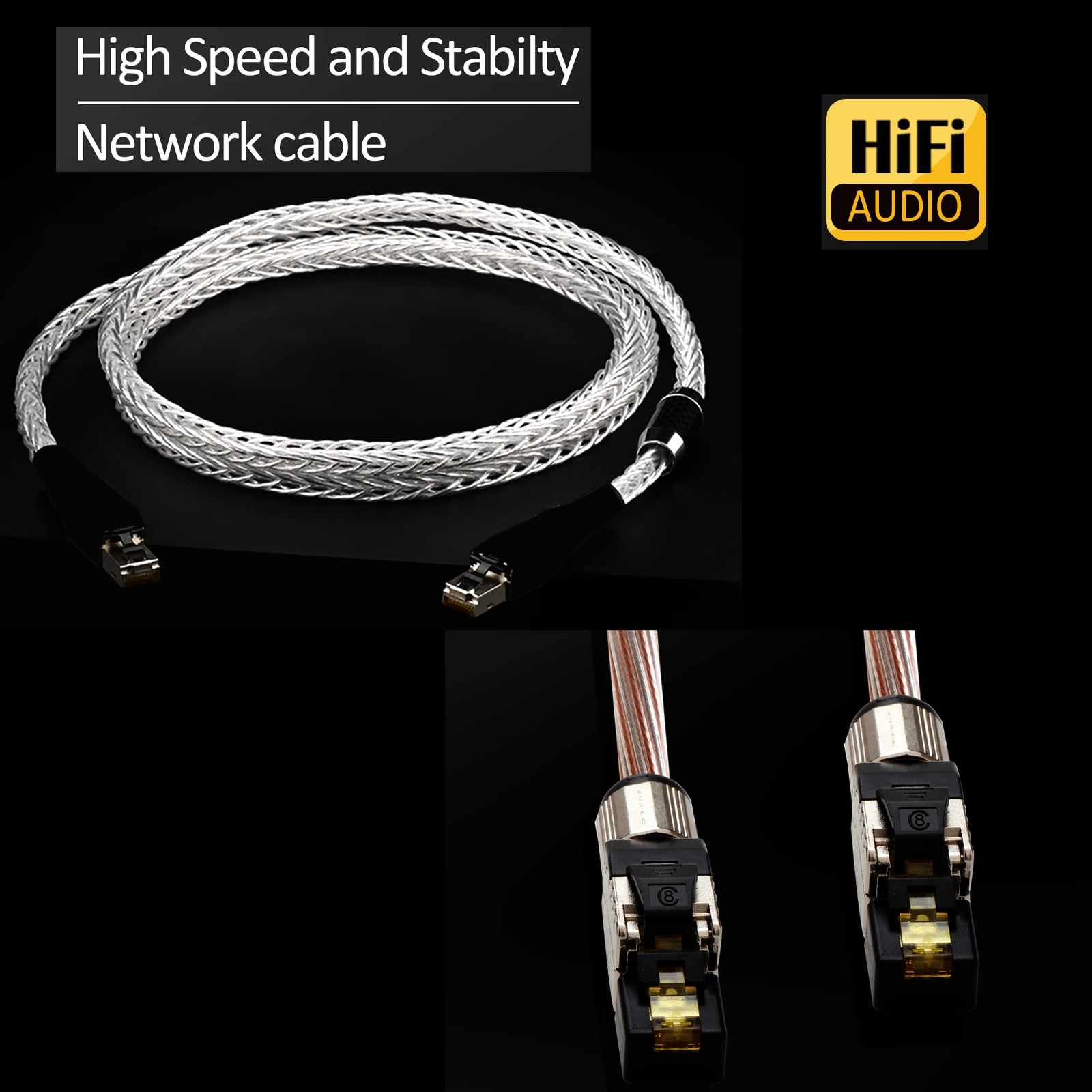 Cat8 Ethernet Cable OCC Silver - огляд і ціна Home Cinema Sound System