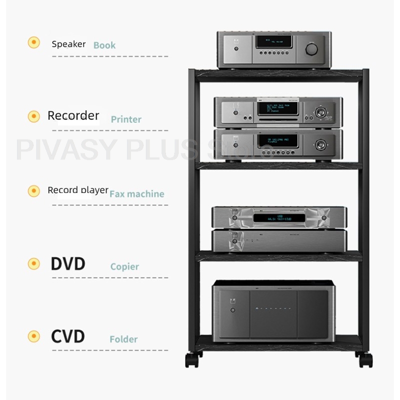 2-5 Tier Speaker Stand 360°Whe - огляд і ціна Home Cinema Room Accessories