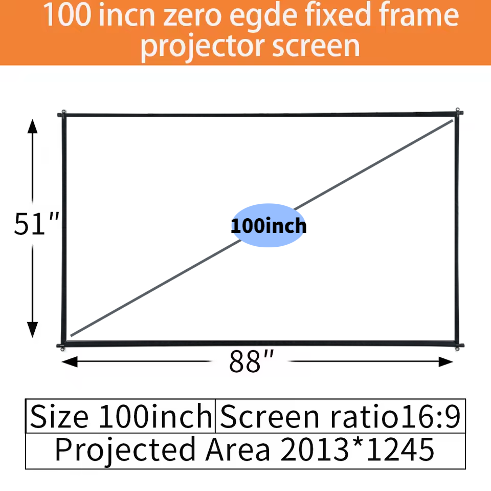 XIAOHUI 100/120 inch ALR Proje - огляд і ціна Projector Screen 100 Inch