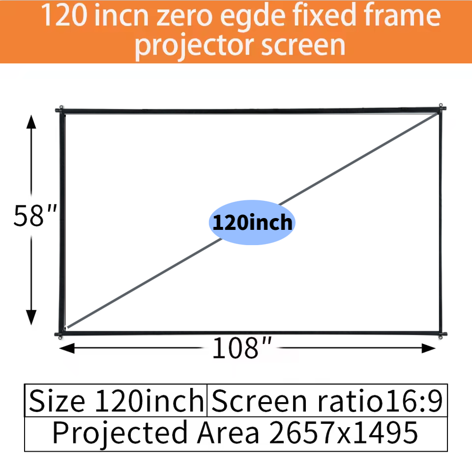 XIAOHUI 100/120 inch ALR Proje - огляд і ціна Projector Screen 100 Inch