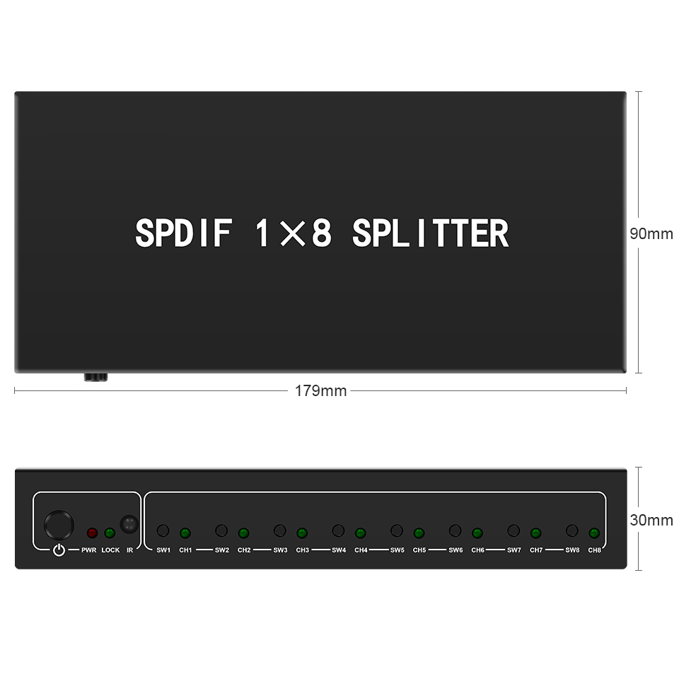Optical Audio Splitter,1 in 8  - огляд і ціна Home Cinema Sound System