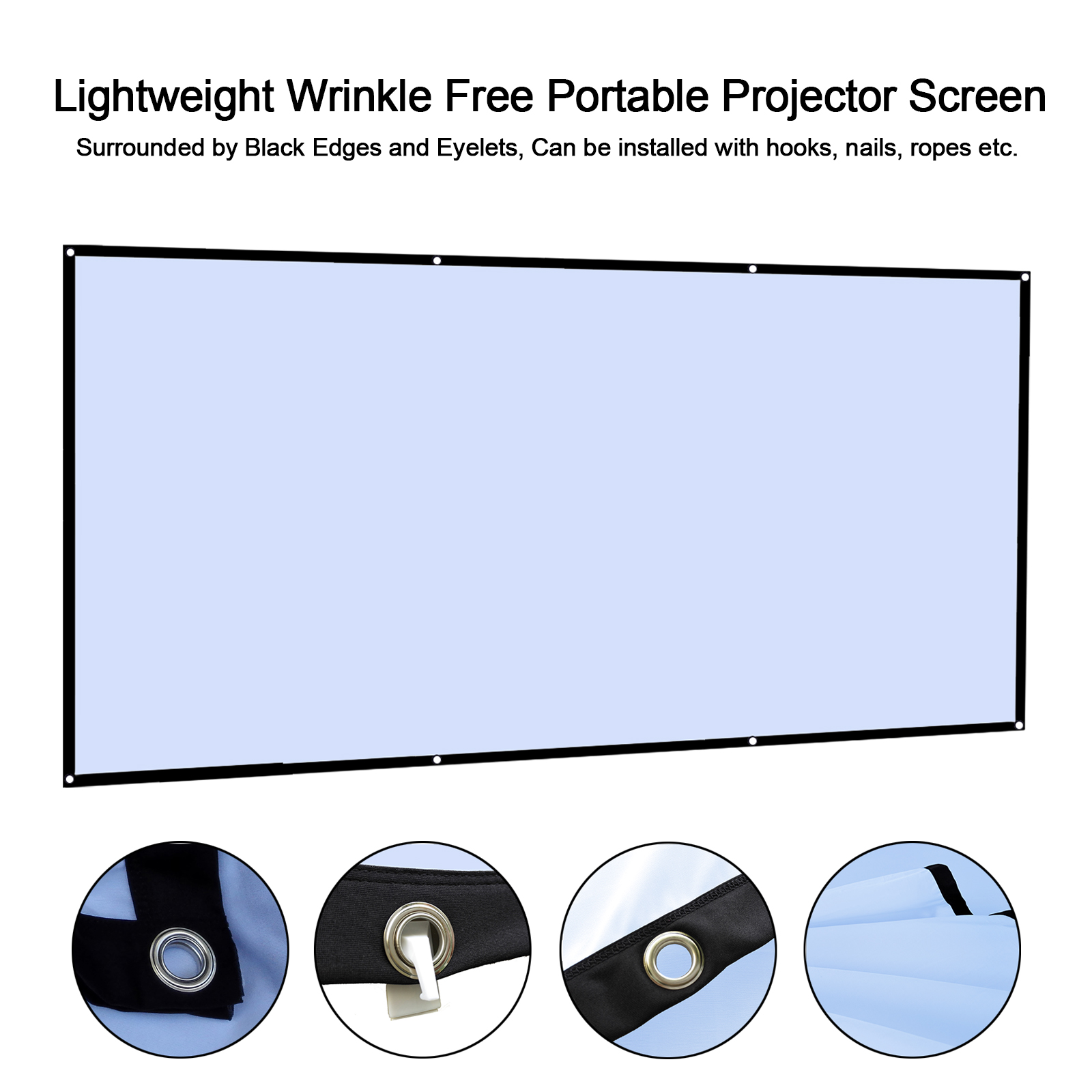 60 72 100 120 150 Inch 16:9 Po - огляд і ціна Projector Screen 100 Inch