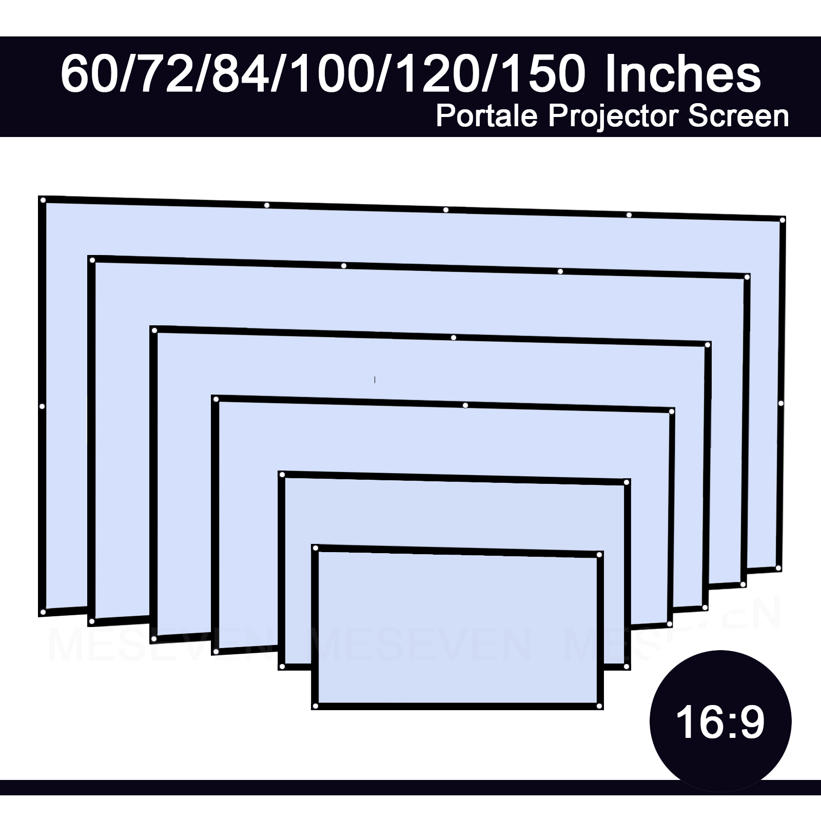 60 72 100 120 150 Inch 16:9 Po - огляд і ціна Projector Screen 100 Inch