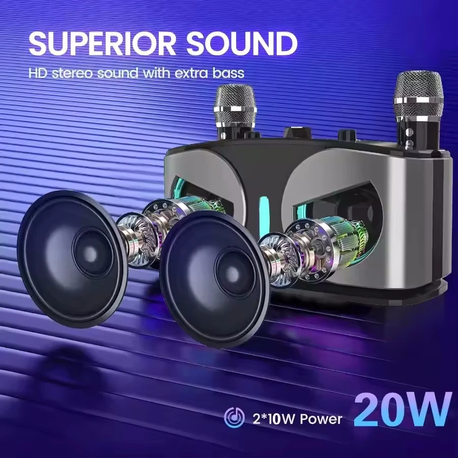 Karaoke Wireless Portable Blue - огляд і ціна Soundbar Bluetooth Home