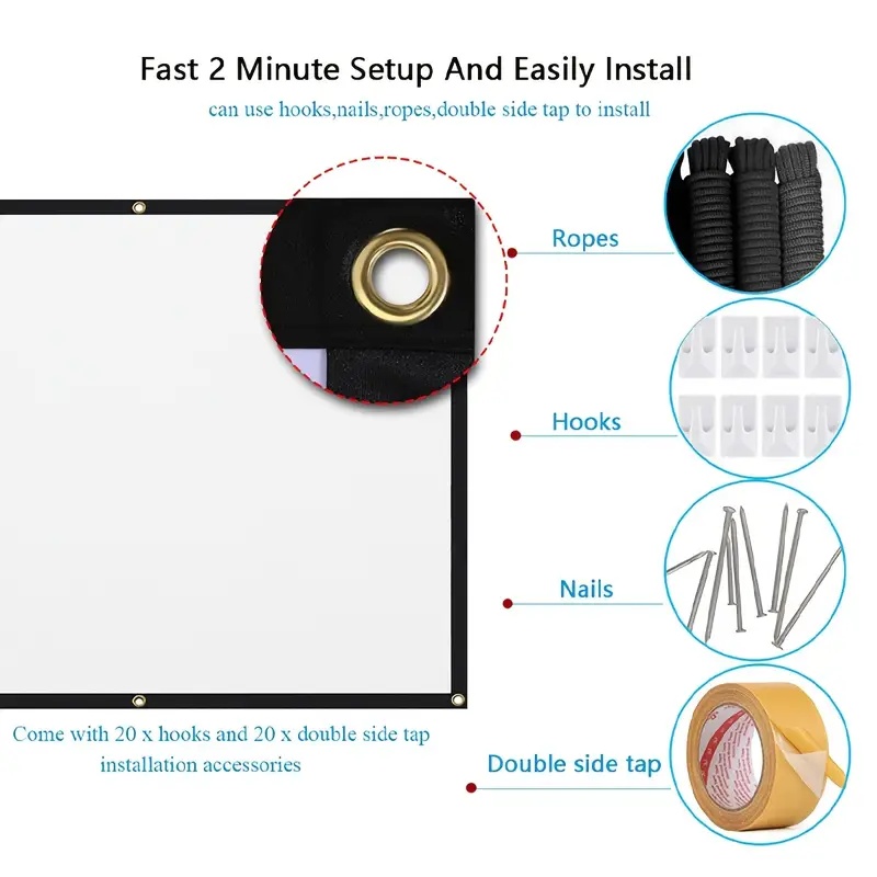 Projector Screen 16:9 Indoor/O - огляд і ціна Projector Screen 100 Inch