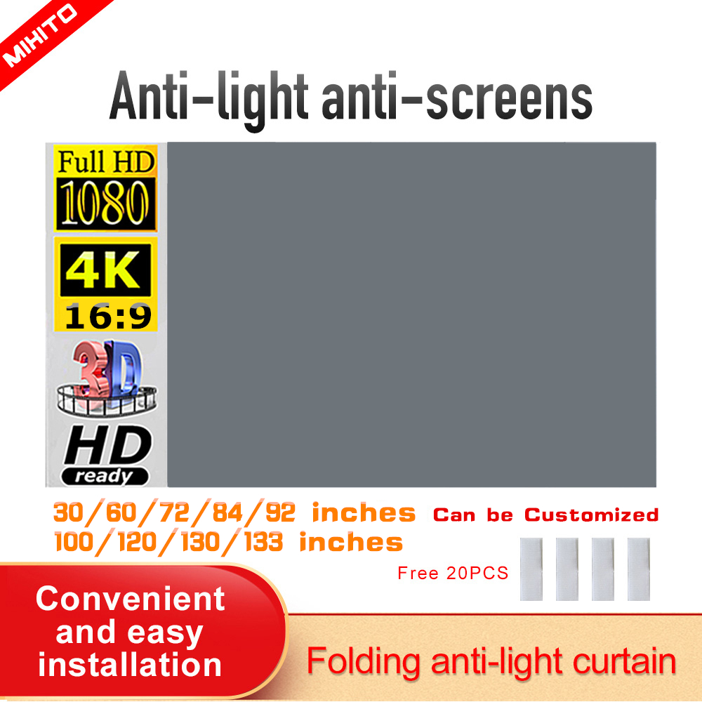 MIXITO Projector Screen Simple - огляд і ціна Projector Screen 100 Inch